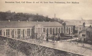 Historic Photo of the Iowa State Penitentiary recreation yard