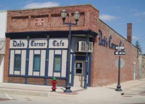 Deb's Corner Cafe in Manning, Iowa, listed in Preservation Iowa's 2012 Most Endangered Buildings.