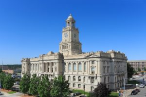 2016 Preservation at its Best, Public Building: Polk County Courthouse.  Exterior aerial view.