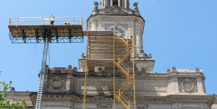 2016 Preservation at its Best, Public Building: Polk County Courthouse.  Exterior rehabilitation in progress.